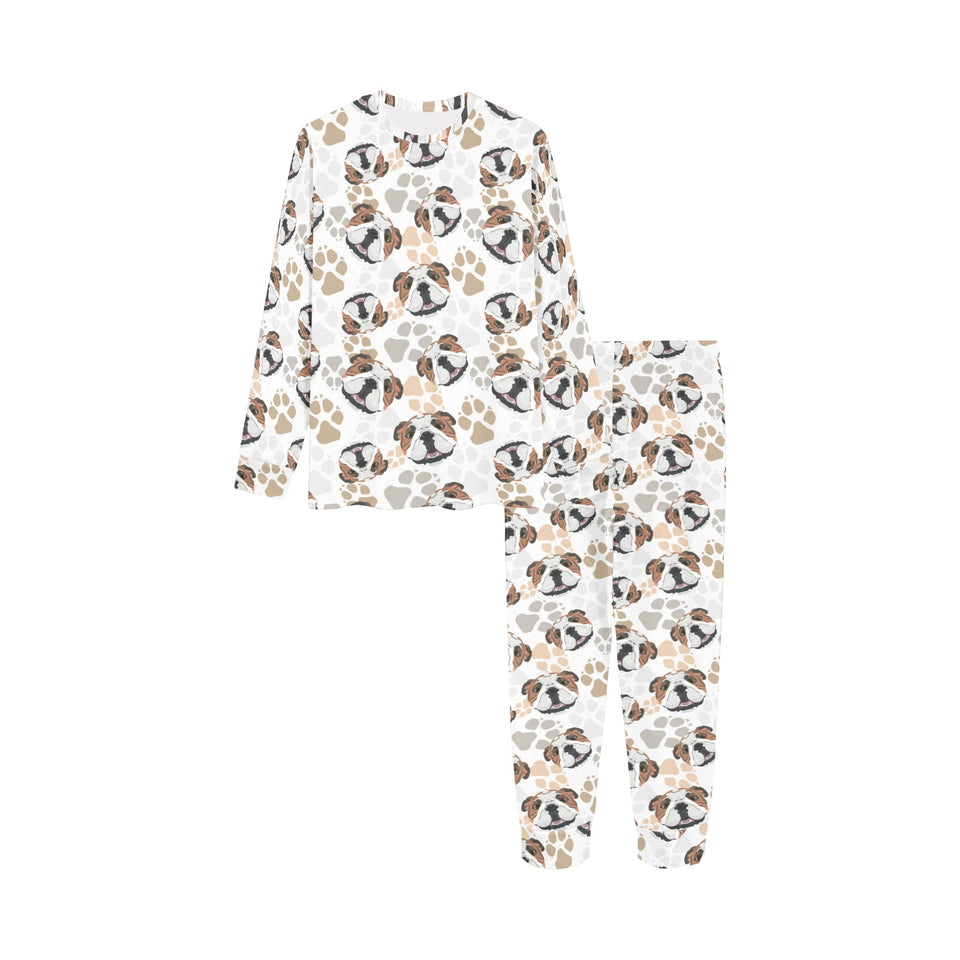 English Bulldog Pattern Print Design 01 Kids' Boys' Girls' All Over Print Pajama Set