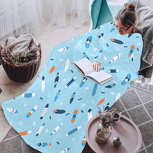 Surfboard Pattern Print Design 05 Blanket Robe with Sleeves