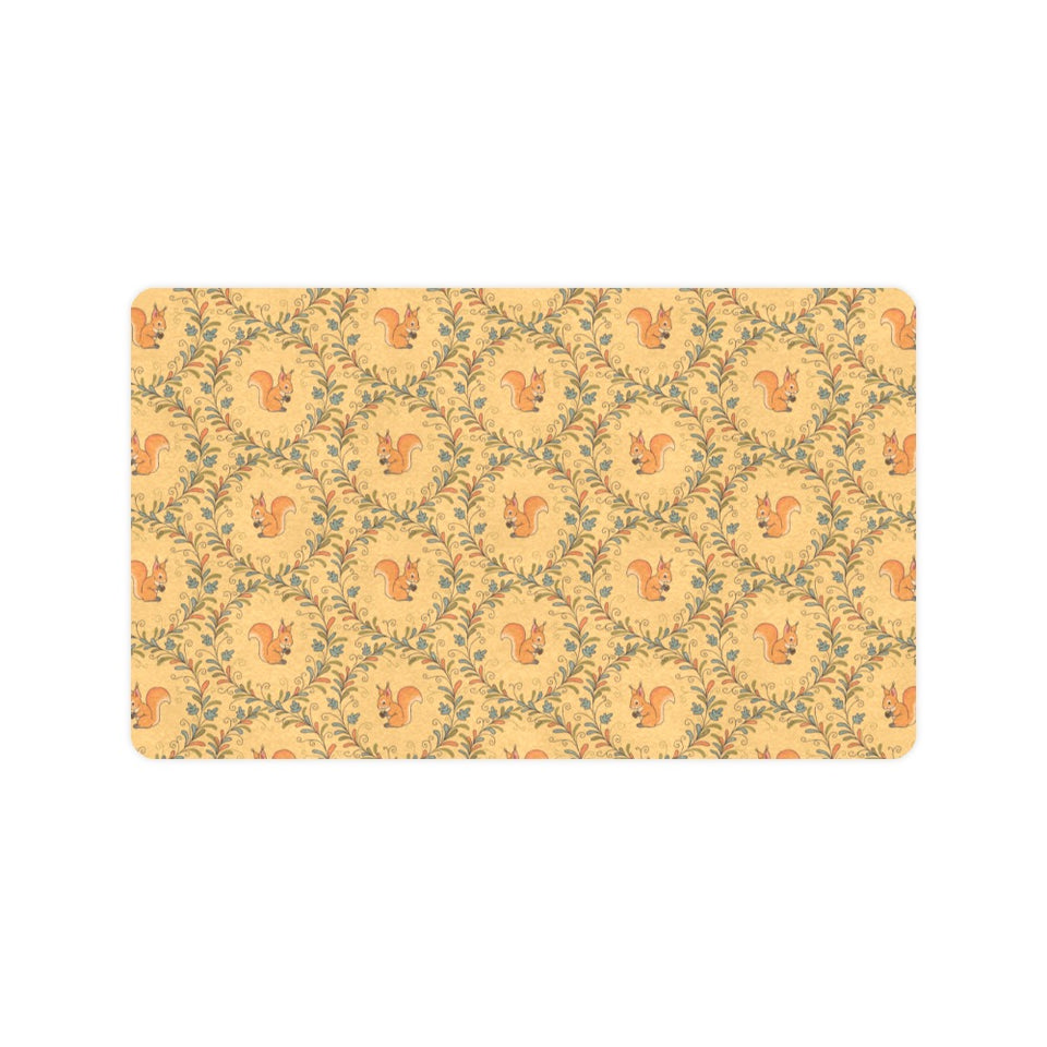 Squirrel Pattern Print Design 01 Doormat