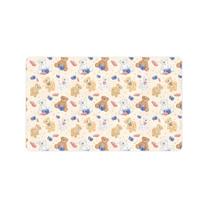 Teddy Bear Pattern Print Design 01 Doormat