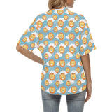 Lion Pattern Print Design 05 Women's All Over Print Hawaiian Shirt