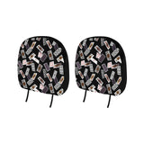 Casino Cards Suits Pattern Print Design 05 Car Headrest Cover