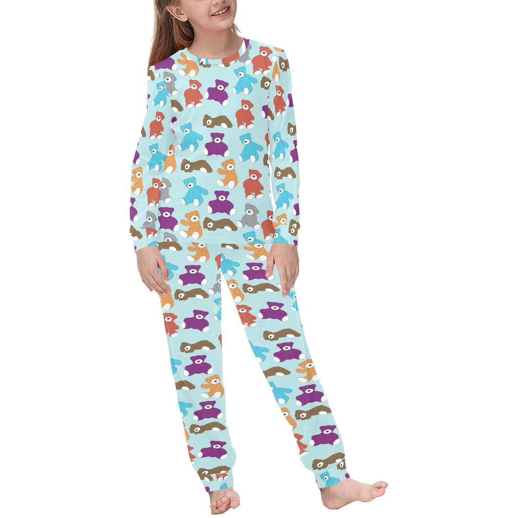 Teddy Bear Pattern Print Design 03 Kids' Boys' Girls' All Over Print Pajama Set