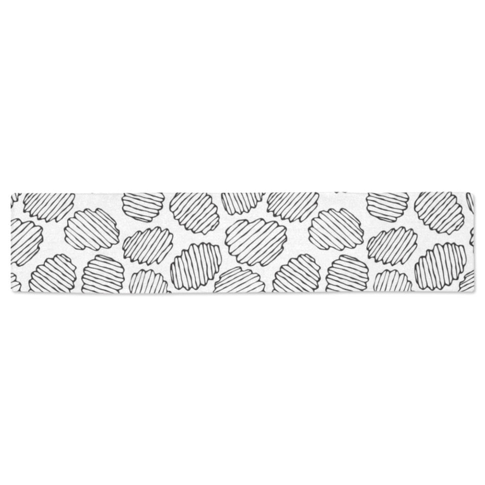 Potato Chips Pattern Print Design 03 Table Runner