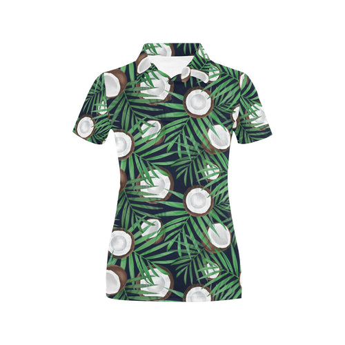 Coconut Pattern Print Design 01 Women's All Over Print Polo Shirt