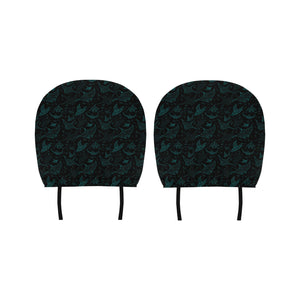 Stingray Pattern Print Design 02 Car Headrest Cover