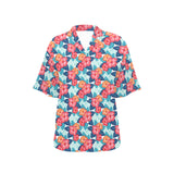 Hibiscus Pattern Print Design 05 Women's All Over Print Hawaiian Shirt