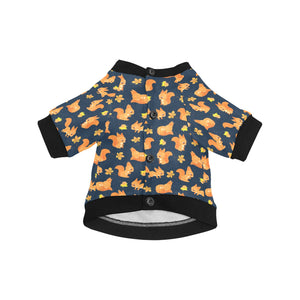 Squirrel Pattern Print Design 05 All Over Print Pet Dog Round Neck Fuzzy Shirt