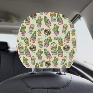 Cute Cactus Pattern Car Headrest Cover