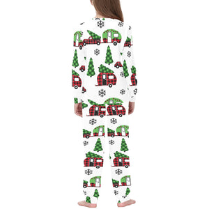 Camper Van Pattern Print Design 05 Kids' Boys' Girls' All Over Print Pajama Set