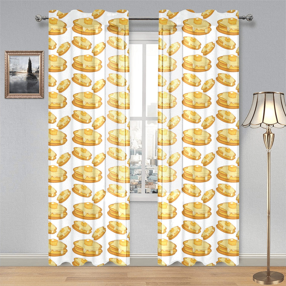 Pancake Pattern Print Design 05 Gauze Curtain