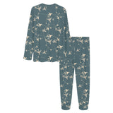 Airplane Circle Pattern Women's All Over Print Pajama Set