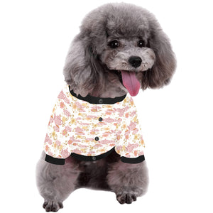 Tea pots Pattern Print Design 01 All Over Print Pet Dog Round Neck Fuzzy Shirt