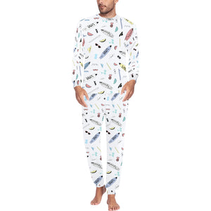 Surfboard Pattern Print Design 01 Men's All Over Print Pajama