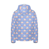 Pig Pattern Print Design 03 Kids' Boys' Girls' Padded Hooded Jacket