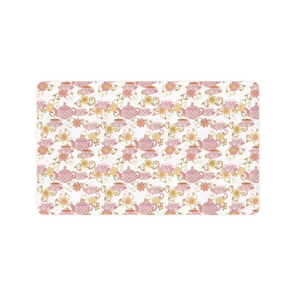 Tea pots Pattern Print Design 01 Doormat