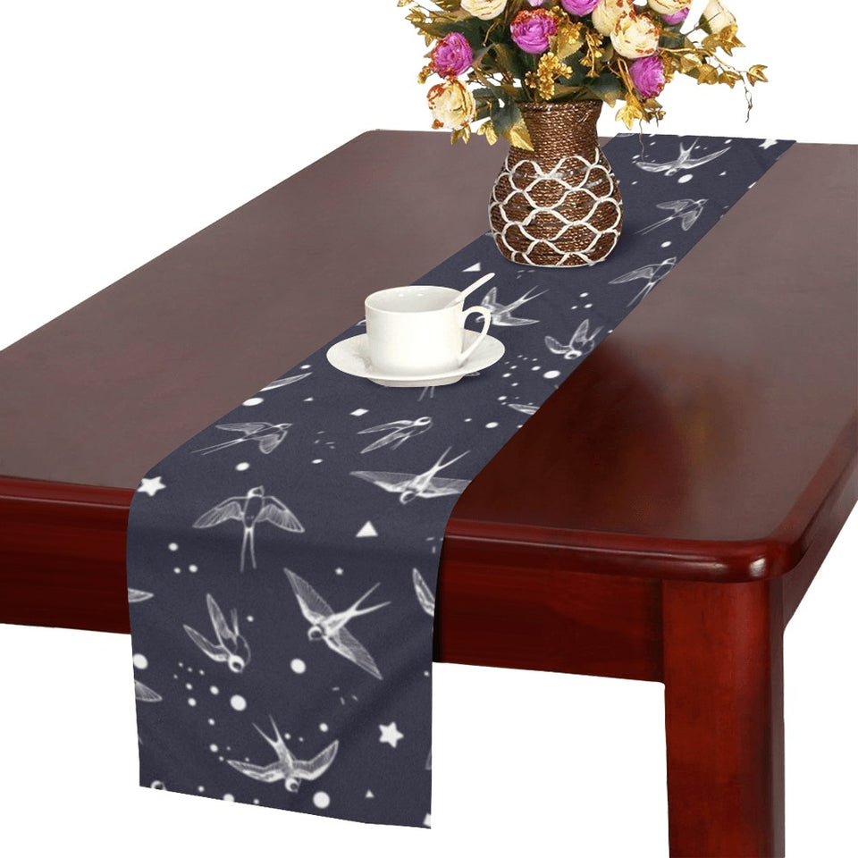 Swallow Pattern Print Design 02 Table Runner