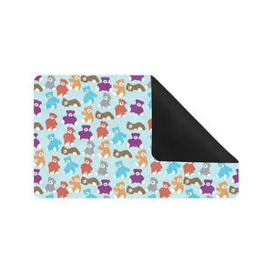 Teddy Bear Pattern Print Design 03 Doormat