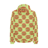 Hamburger Pattern Print Design 02 Men's Padded Hooded Jacket(ModelH42)