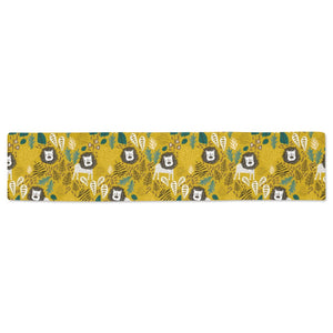 Lion Pattern Print Design 01 Table Runner