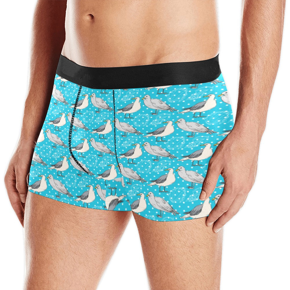 Seagull Pattern Print Design 02 Men's All Over Print Boxer Briefs Men's Underwear
