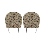 Cocoa Chocolate Pattern Car Headrest Cover