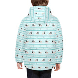 Ostrich Pattern Print Design 04 Kids' Boys' Girls' Padded Hooded Jacket