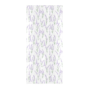 Eiffel Tower Lavender Pattern Print Design 01 Beach Towel