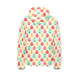 Ladybug Pattern Print Design 02 Kids' Boys' Girls' Padded Hooded Jacket