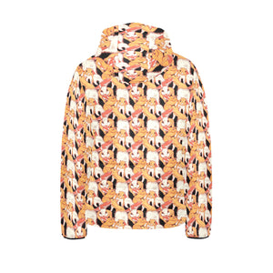 Squirrel Pattern Print Design 04 Kids' Boys' Girls' Padded Hooded Jacket