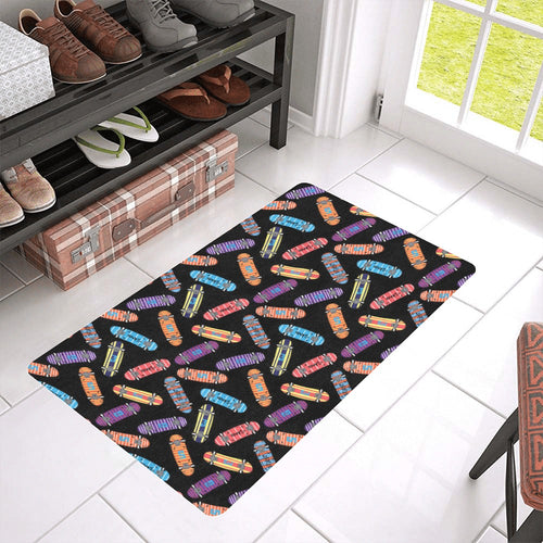 Skate Board Pattern Print Design 04 Doormat