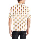 Pancake Pattern Print Design 02 Men's All Over Print Polo Shirt