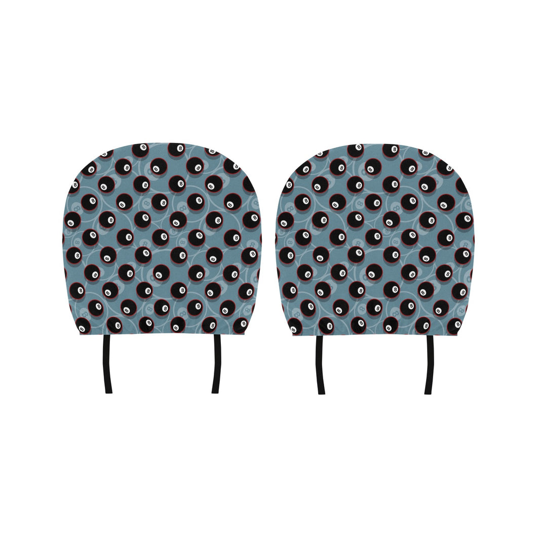 Billiard Ball Pattern Print Design 01 Car Headrest Cover