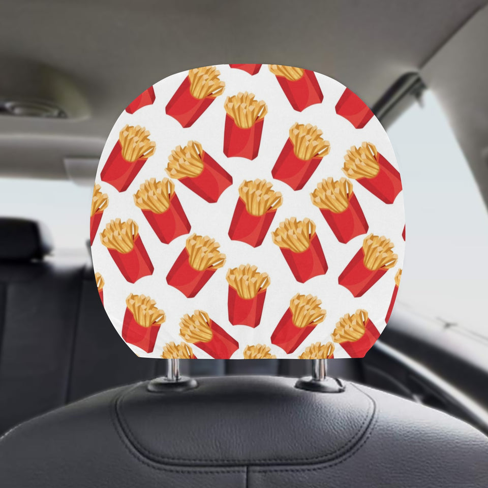 French Fries Theme Pattern Car Headrest Cover