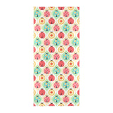 Ladybug Pattern Print Design 02 Beach Towel