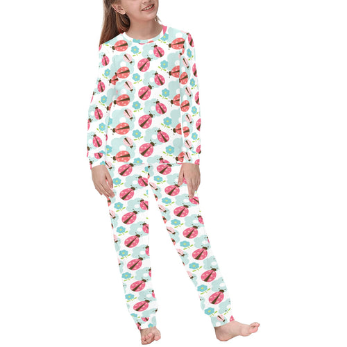 Ladybug Pattern Print Design 03 Kids' Boys' Girls' All Over Print Pajama Set