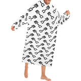 Engine Piston Theme Background Pattern Print Desig Blanket Robe with Sleeves