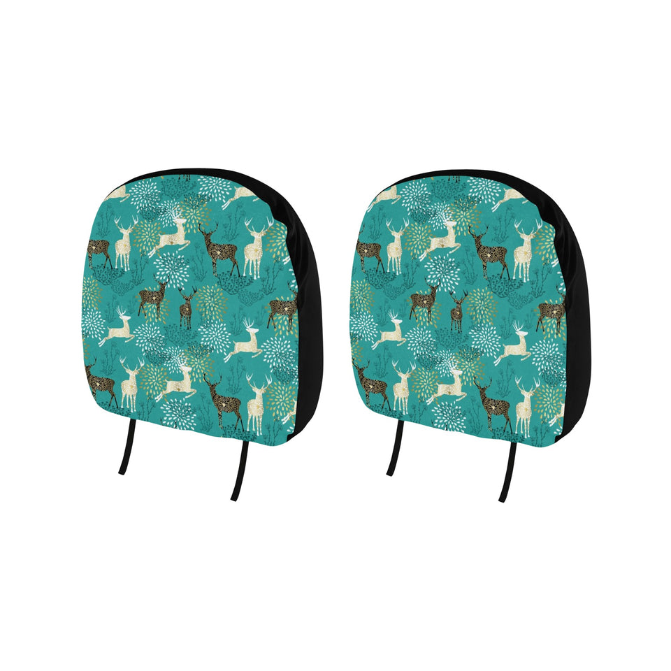 Deer Pattern Car Headrest Cover