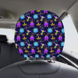 Alien Pattern Print Design 01 Car Headrest Cover