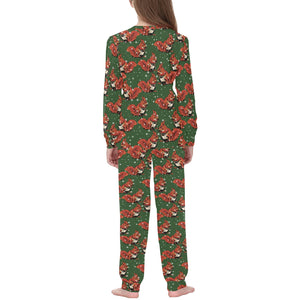 Squirrel Pattern Print Design 03 Kids' Boys' Girls' All Over Print Pajama Set