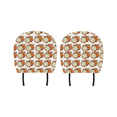 Onion Theme Pattern Car Headrest Cover