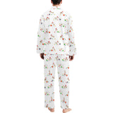 Jack Russel Pattern Print Design 02 Men's Long Pajama Set