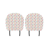 Red Green Yellow Chili Pattern Car Headrest Cover