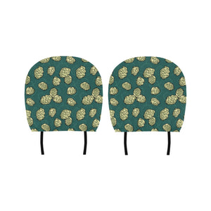 Hop Pattern Background Car Headrest Cover