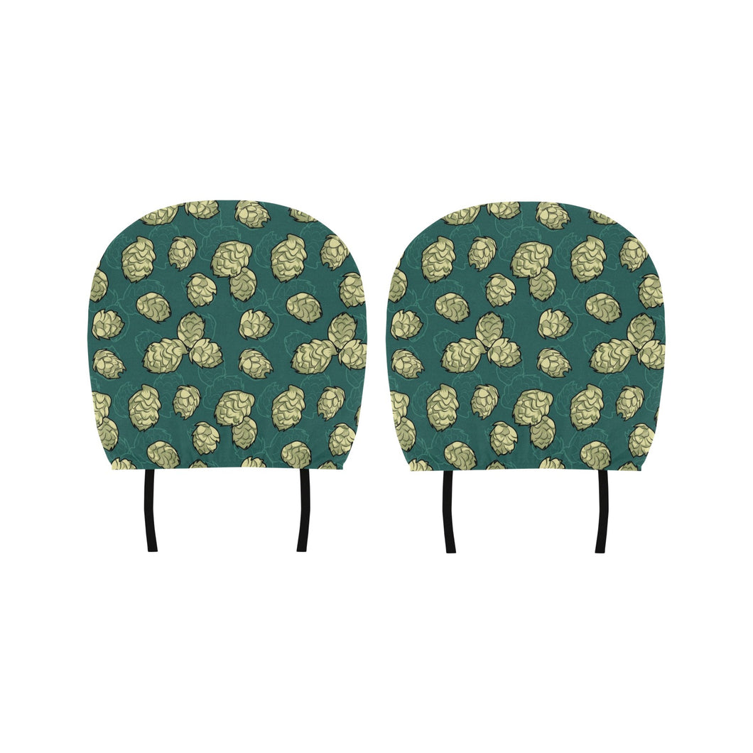 Hop Pattern Background Car Headrest Cover