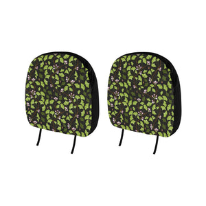 Ginkgo Leaves Flower Pattern Car Headrest Cover