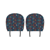 Colorful Anchor Dot Stripe Pattern Car Headrest Cover