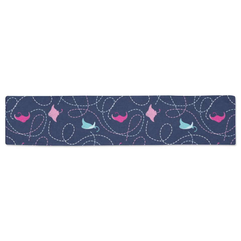 Stingray Pattern Print Design 05 Table Runner