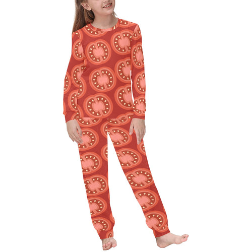 Sliced Tomato Pattern Kids' Boys' Girls' All Over Print Pajama Set