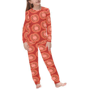 Sliced Tomato Pattern Kids' Boys' Girls' All Over Print Pajama Set